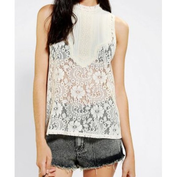 Urban Outfitters Kimchi Blue Victorian Lace Top - Picture 1 of 6